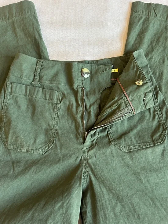 Anthropologie Maeve The Colette Crop Wide-Leg high-rise Pants size 28 Petite - Picture 3 of 11